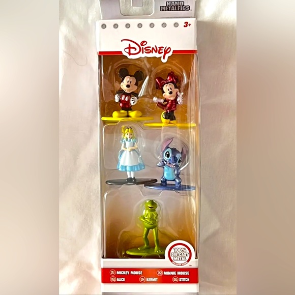 Disney Toys Disney Mickeyminniekermit Diecast Metalfigs 5 Pack Toy Figures Collectors Set